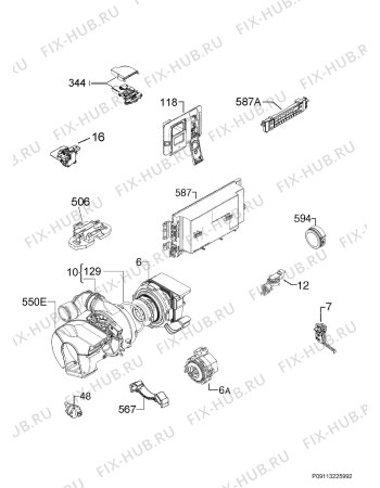 Взрыв-схема посудомоечной машины Electrolux GA932IFSP - Схема узла Electrical equipment 268